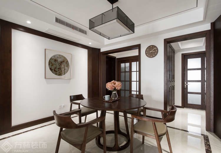中式风格用尽量少的材质做出有质感的中式空间-餐厅